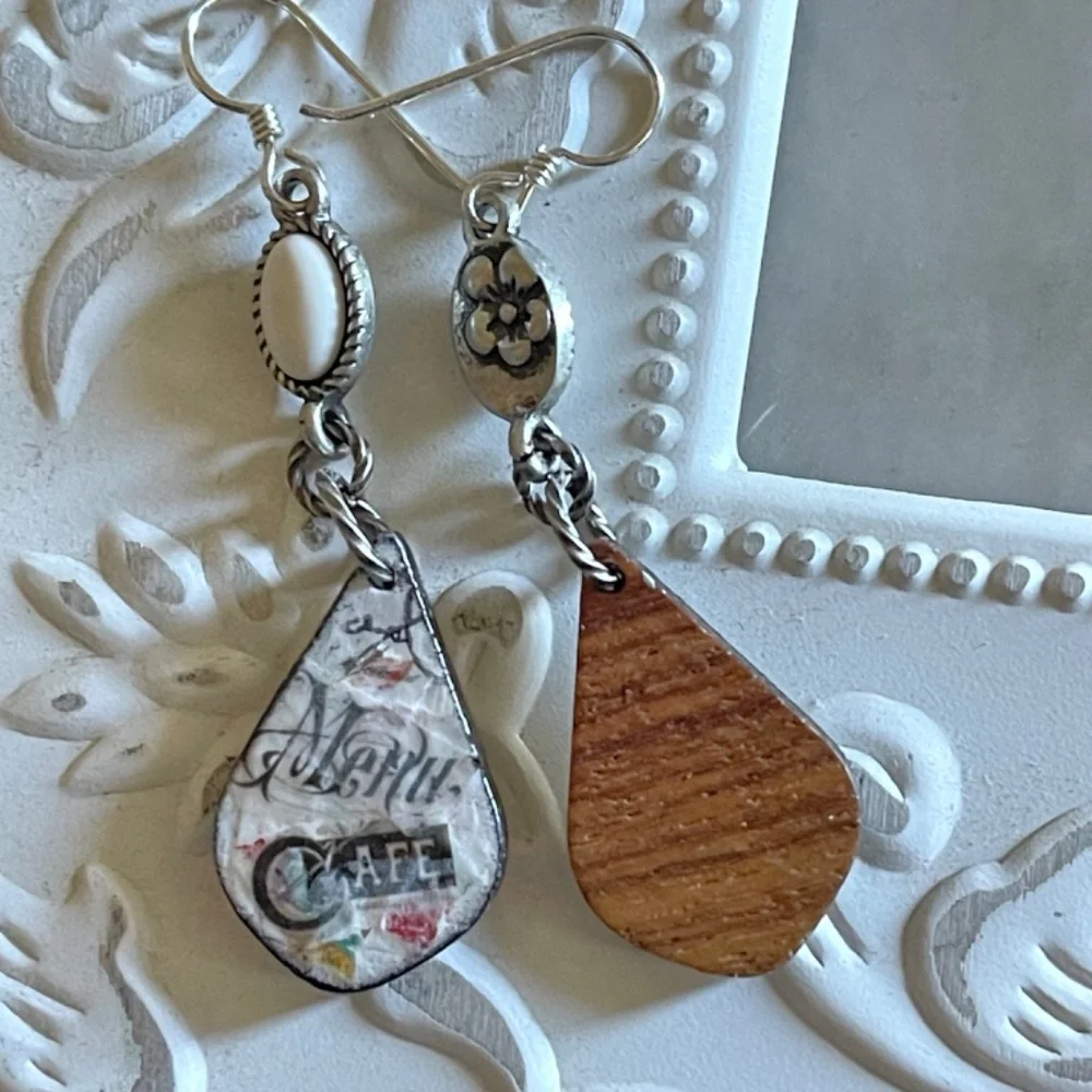 OOAK Artisan Earrings - Sterling Silver Ear Wires - Picture 4 of 9